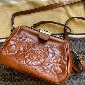 Patricia Nash Gracchi Tooled Leather Satchel